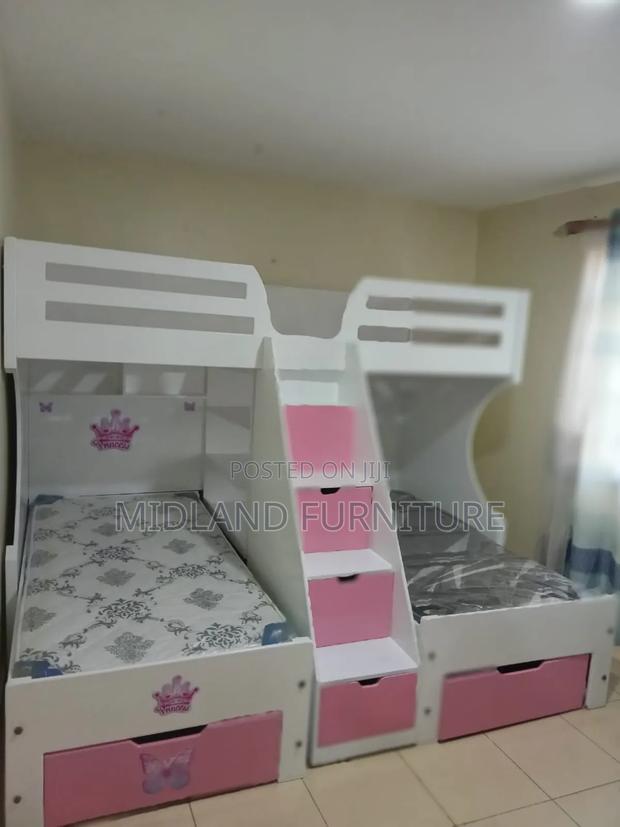 Princess Loft Bunk Bed With Storage Staircase - thumbnail 2