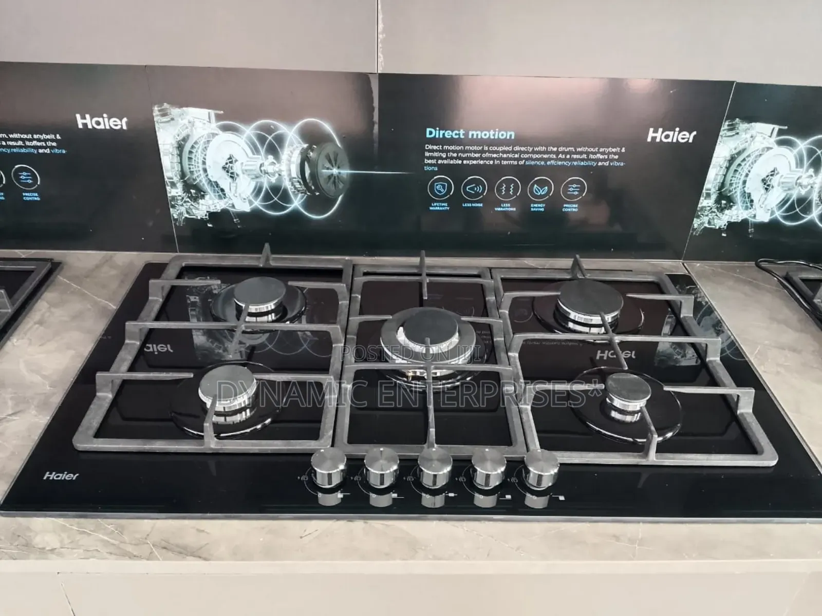 Haier 5-Burner Built-in Gas Hob - Black