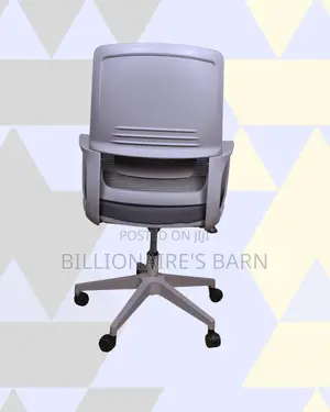 Grey Mid-Back Chair | Posture-Friendly Build for Daily Productivity