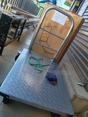 Heavy-Duty, Foldable Stainless Steel or Metal Platform Trolley.