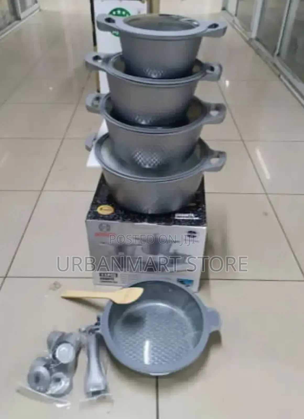 Premium Bosch 11pc Grey Cookware Set – German-Made With Silicone Cover