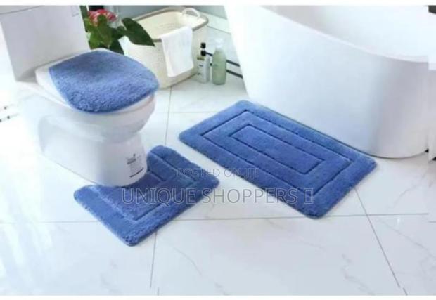 3* PCS *Flocking* *Toilet* Set Mats - thumbnail 4