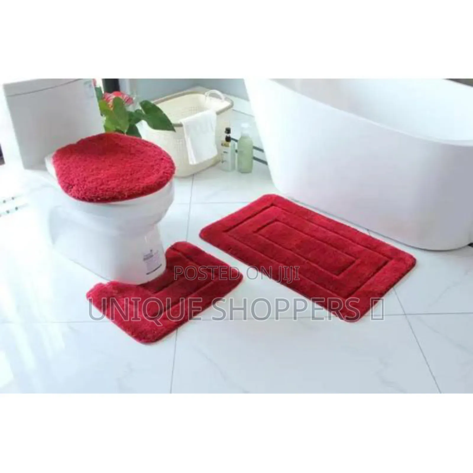3* PCS *Flocking* *Toilet* Set Mats