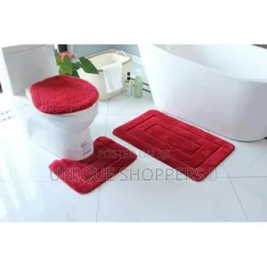 3* PCS *Flocking* *Toilet* Set Mats