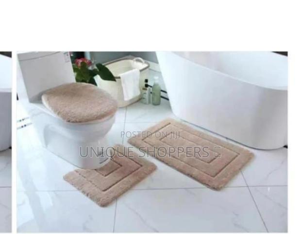 3* PCS *Flocking* *Toilet* Set Mats - thumbnail 6