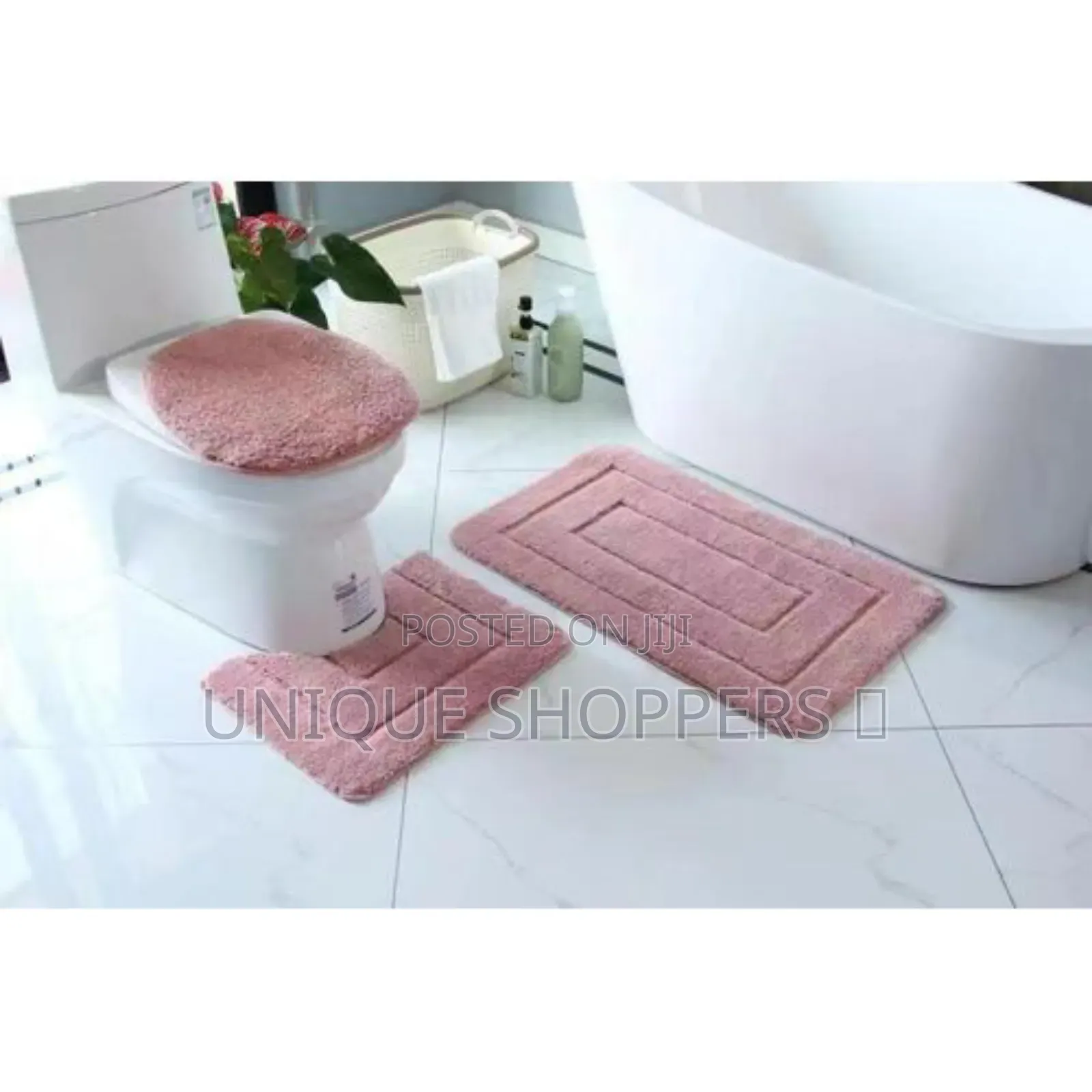 3* PCS *Flocking* *Toilet* Set Mats