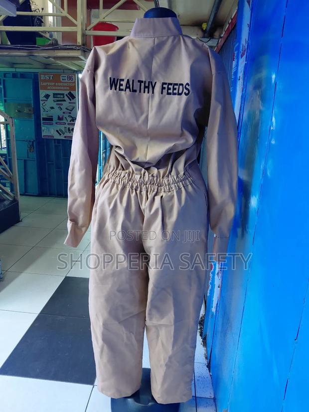 Branded Plain Overall- Beige - thumbnail 2