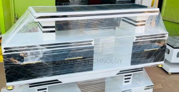 Executive Tv Stand With Marble Coating and Light