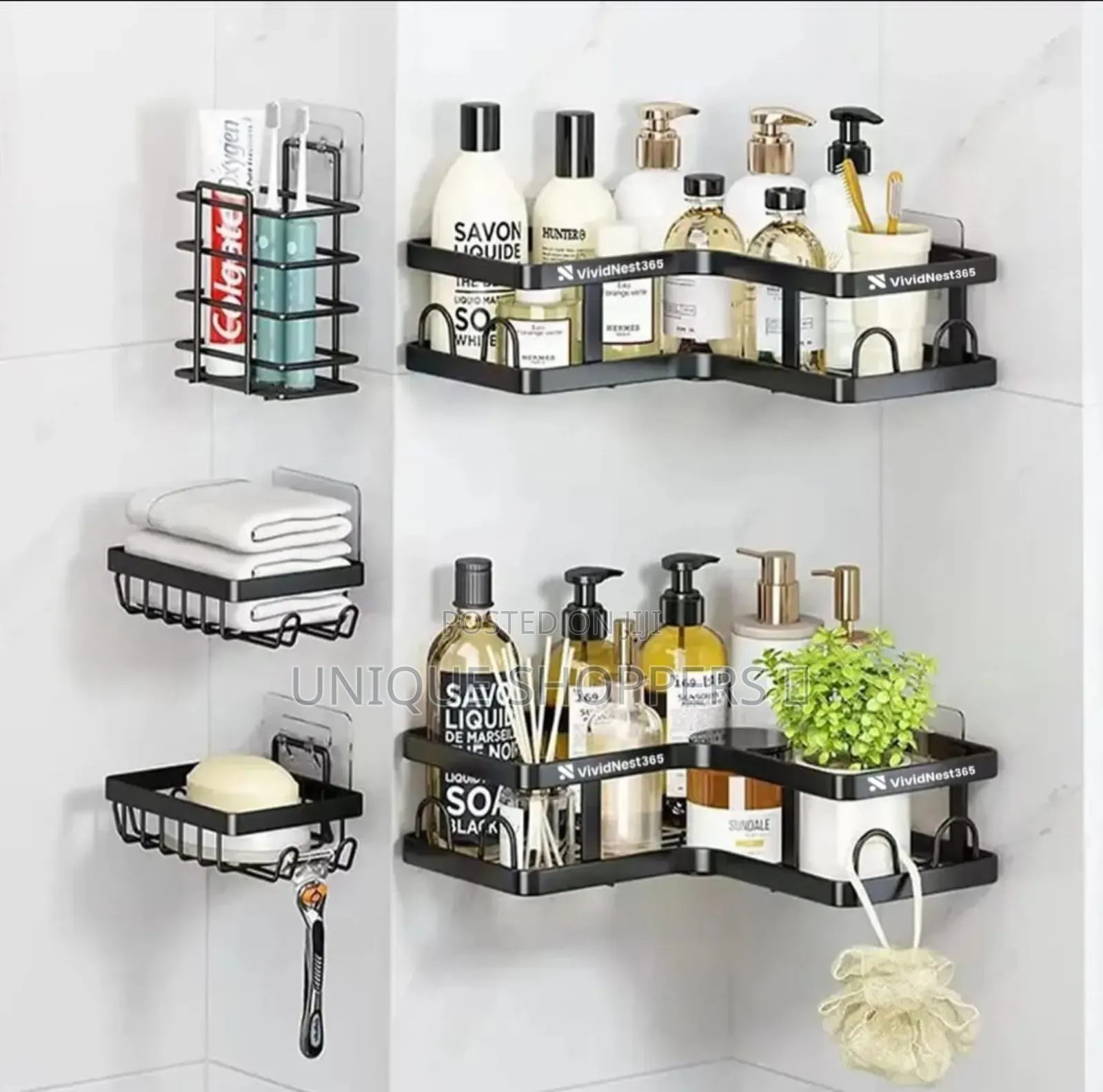 5 Piece Corner Racks
Colours White and Black.