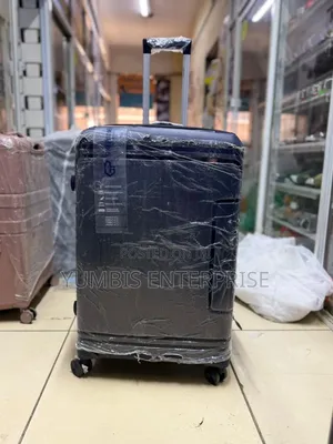 Navy Blue Rubber Suitcase Large Size No 29
