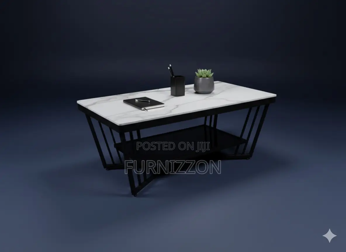 Marble Metal Coffee Table for Living Room