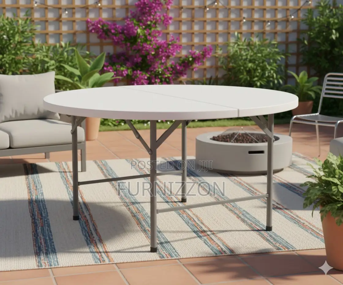 Durable 1.2 Meter Plastic Folding Round Table for Events
