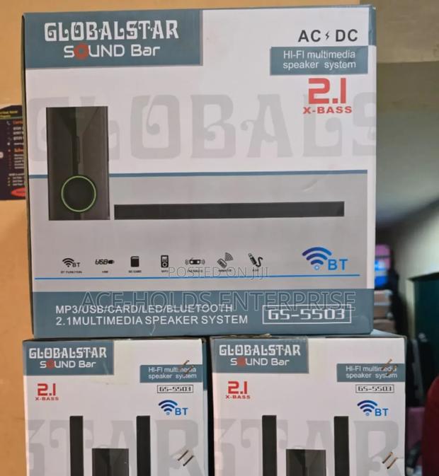 Globalstar 2.1 Soundbar Subwoofer Speaker System, Bt Fm Connectivity