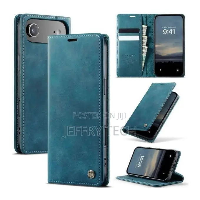 Nitrea Casme iPhone 17 Air Caseme Leather Flip Cover-Blue