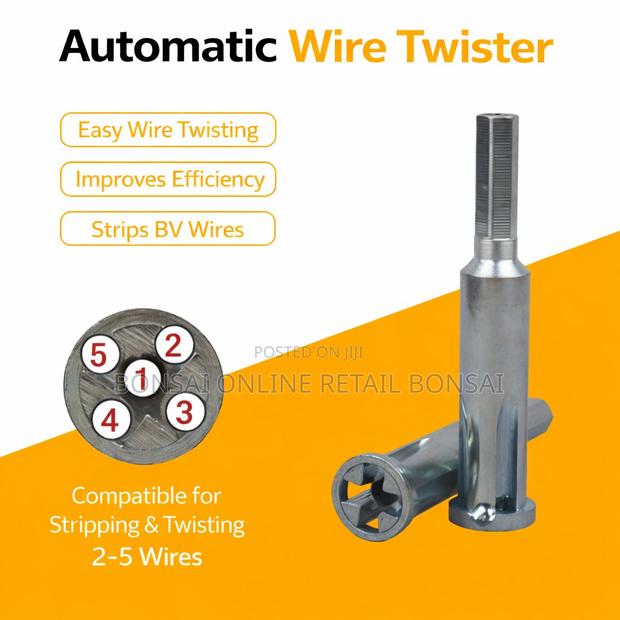 Electric Wire Twisting Tool Drill Attachment 2–5 Lines Connector - thumbnail 5