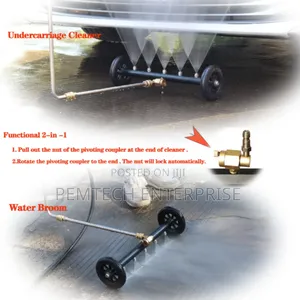 Dual-Function Undercarriage Pressure Washer Attachment and Water Broom