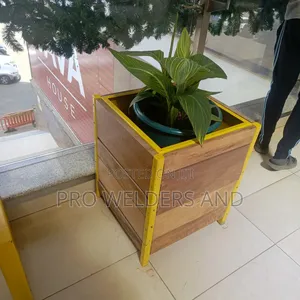 Modern Wood Steel Planters | Stylish Durable