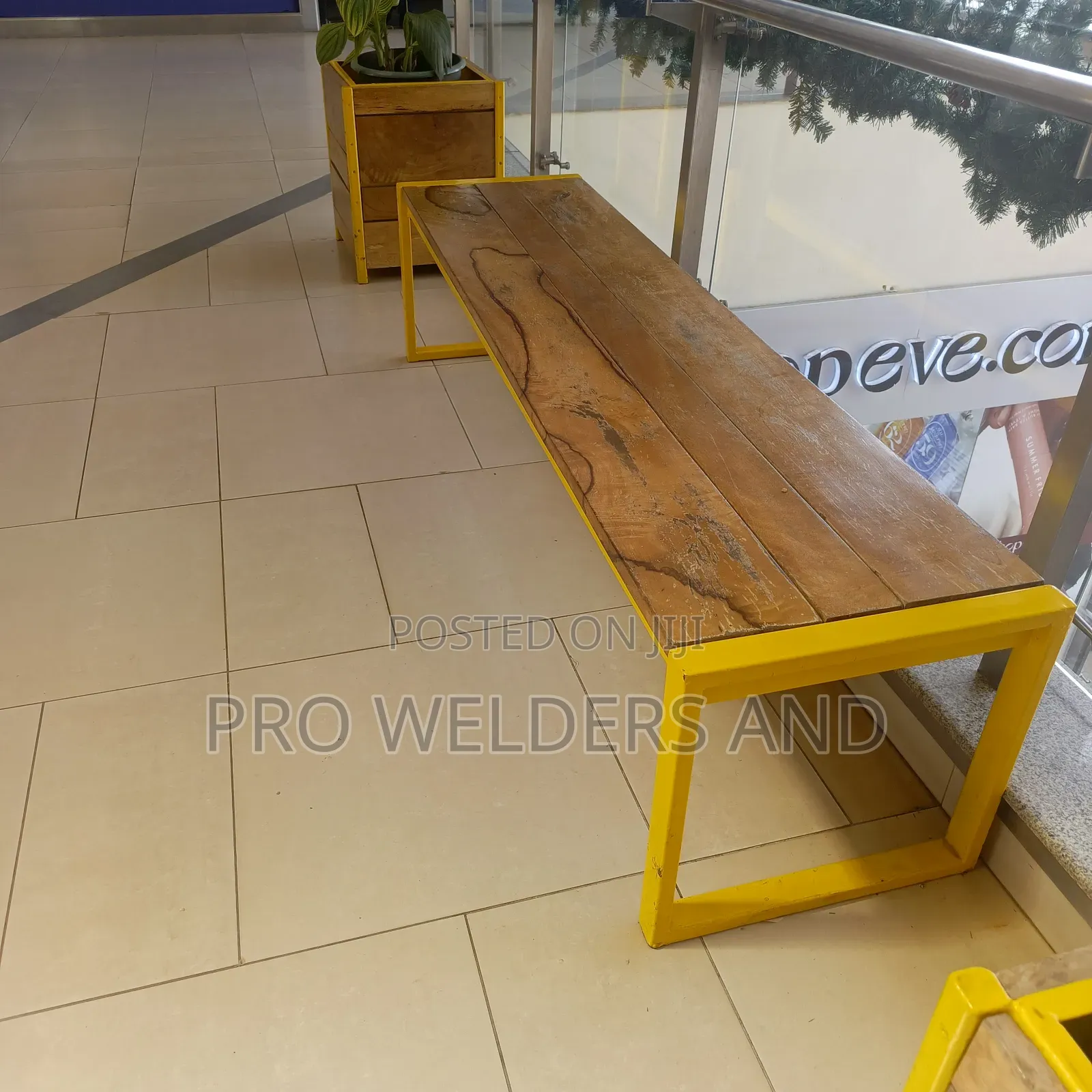 Custom Steel and Wooden Bench – Heavy Duty