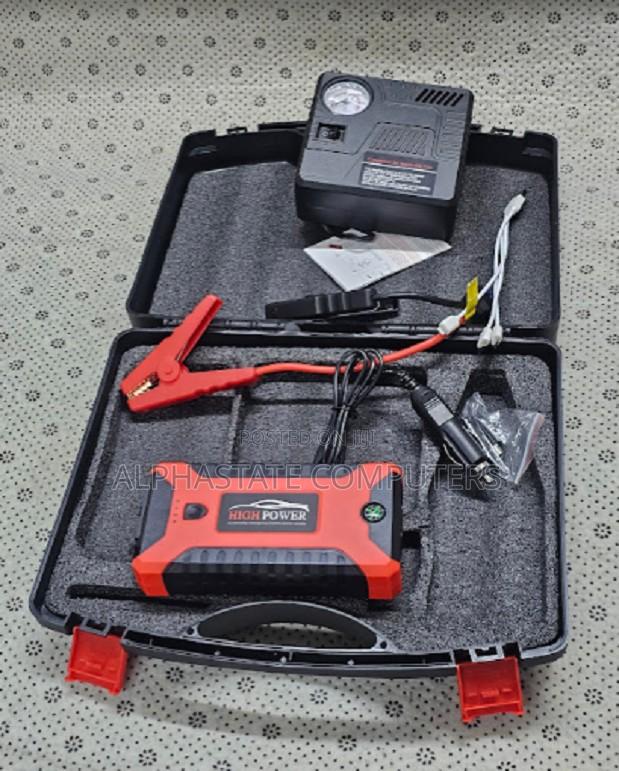 Portable 12v Jump Starter With Tyre Inflator – Car Emergency Tool Kit