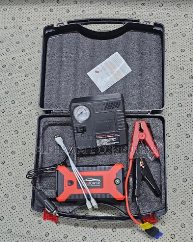 Vehicle Jump Starter and Air Compressor Kit Portable Power Device