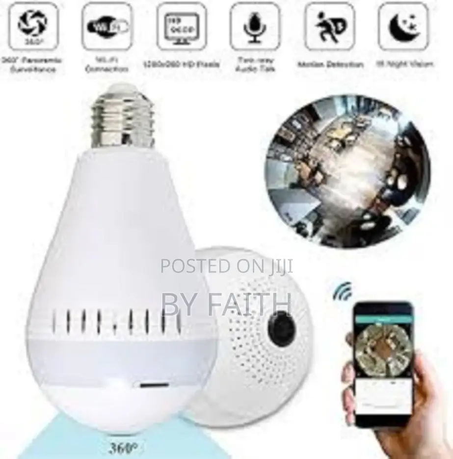 V380 Pro Bulb Camera-V380 Home Security Wifi Bulb Camera