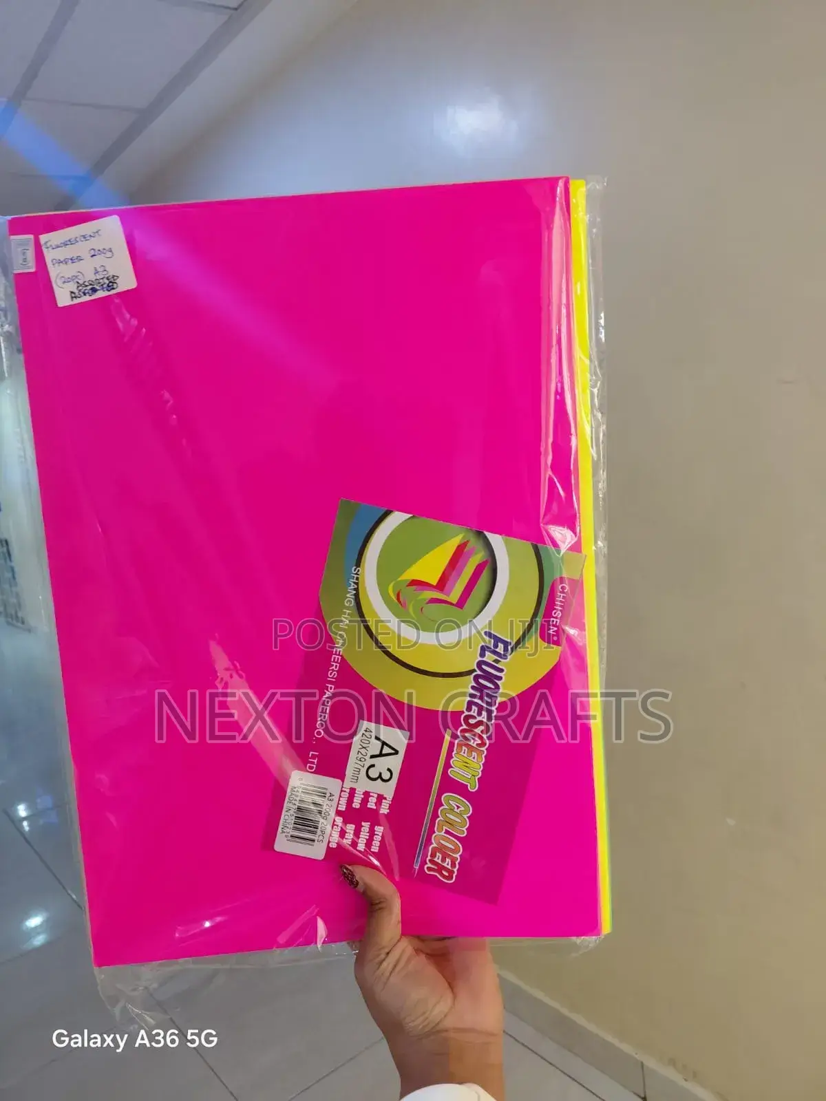 A3 Hard Fluroscent/Neon/Luminous Paper