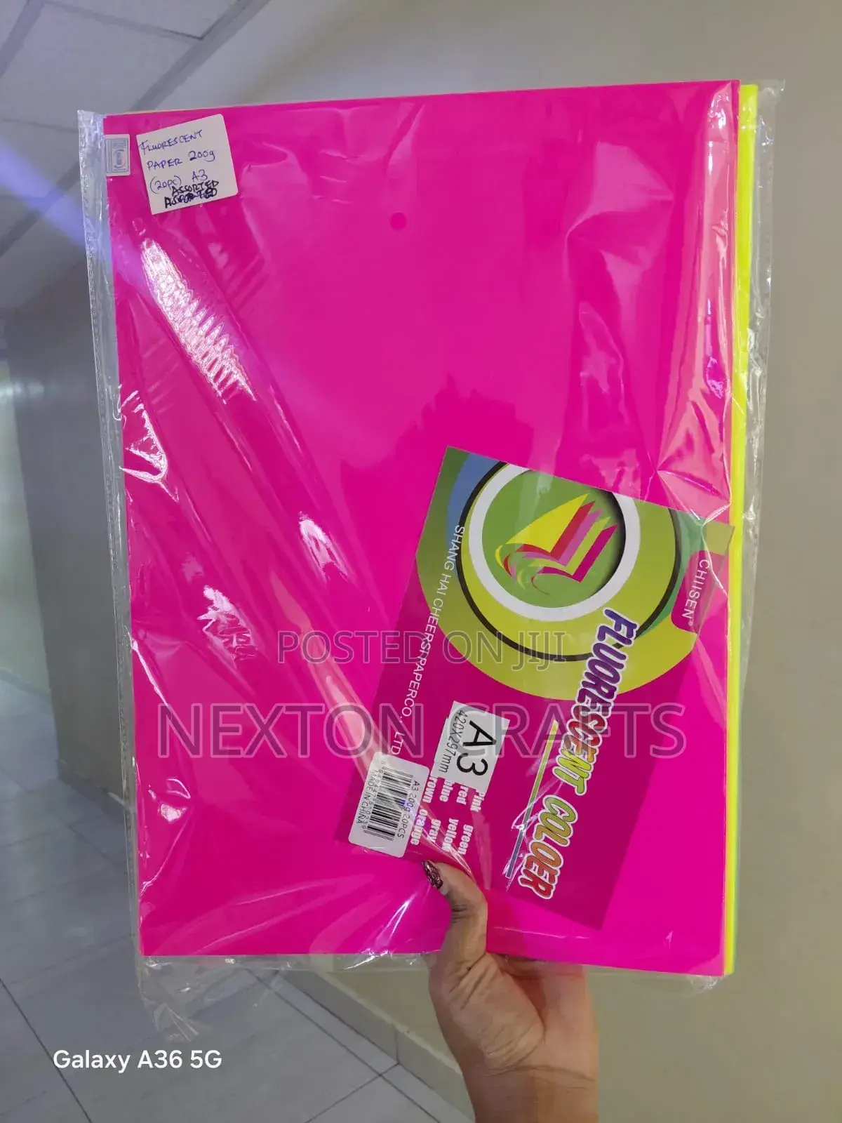 A3 Hard Fluroscent/Neon/Luminous Paper