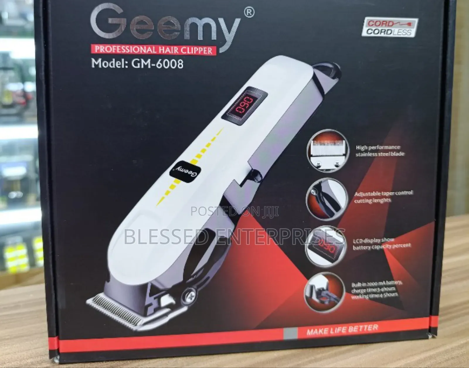 Professional Geemy Cordless Hair Clippers/Hair Clippers