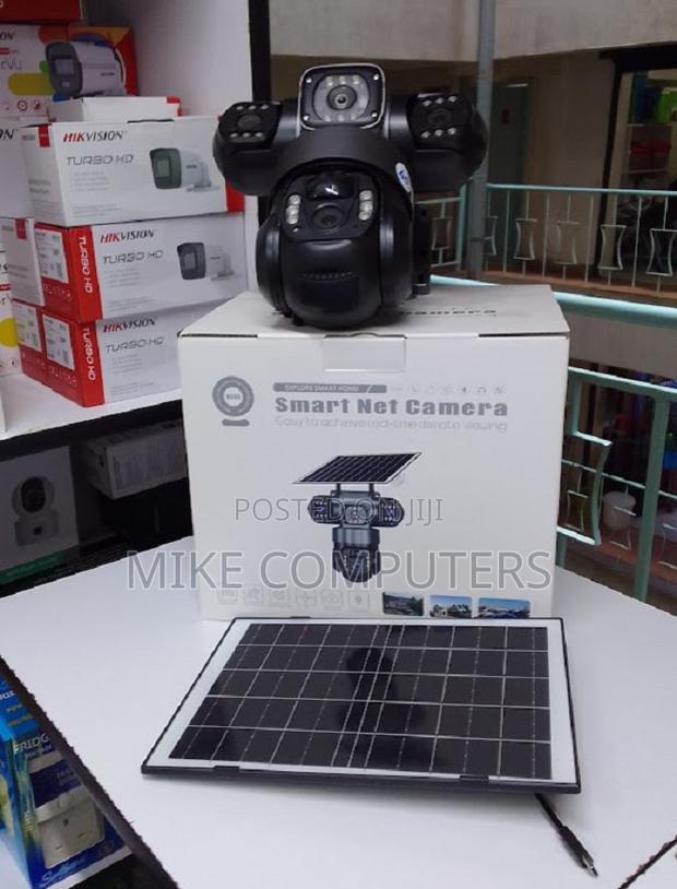 Triple Lens Solar CCTV Camera 4g With Full Hd Camera - main view