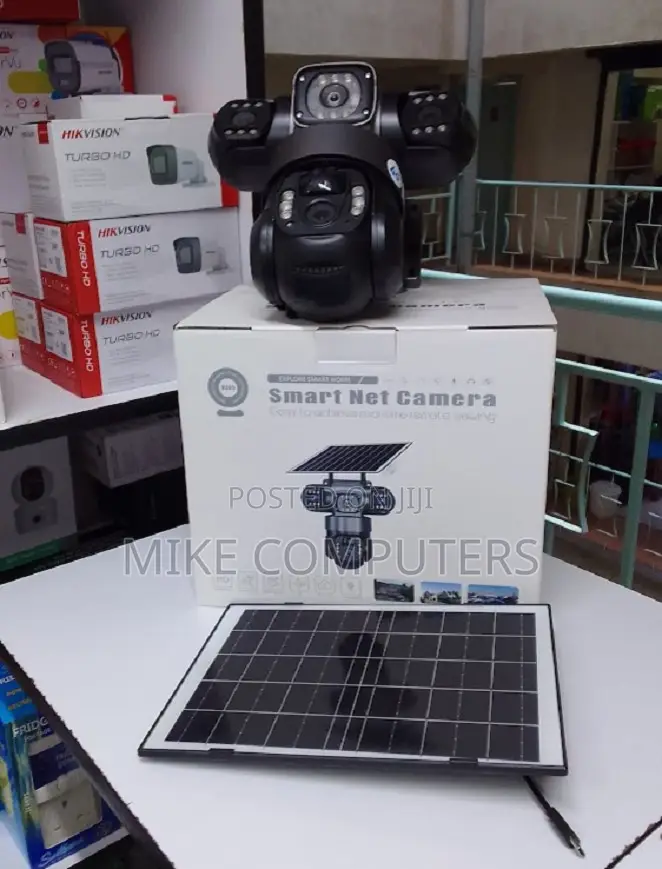 Triple Lens Solar CCTV Camera 4g With Full Hd Camera