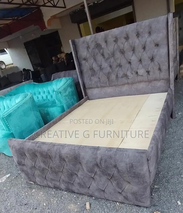 Soft Fabric Queen Bed - main view