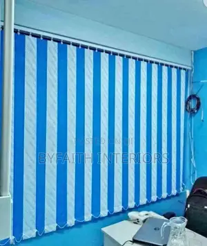 Calm Work Space With Vertical Blinds