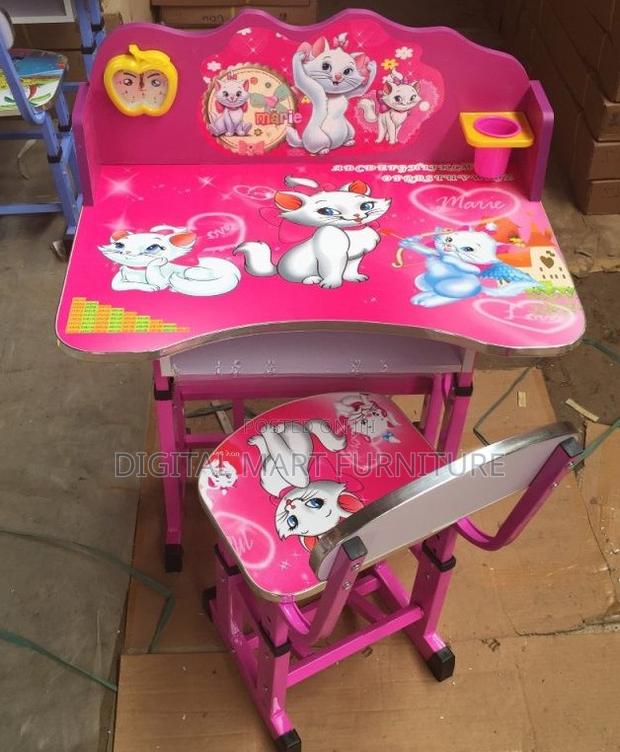 Pink Educational Desk Set For Kids