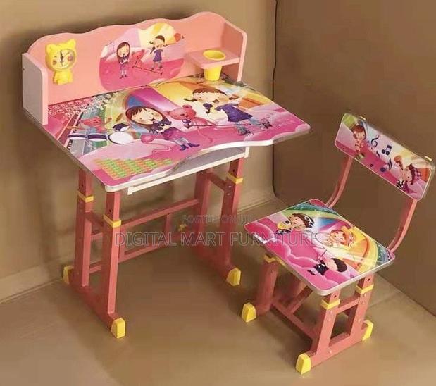 Pink Educational Desk Set For Kids - thumbnail 2
