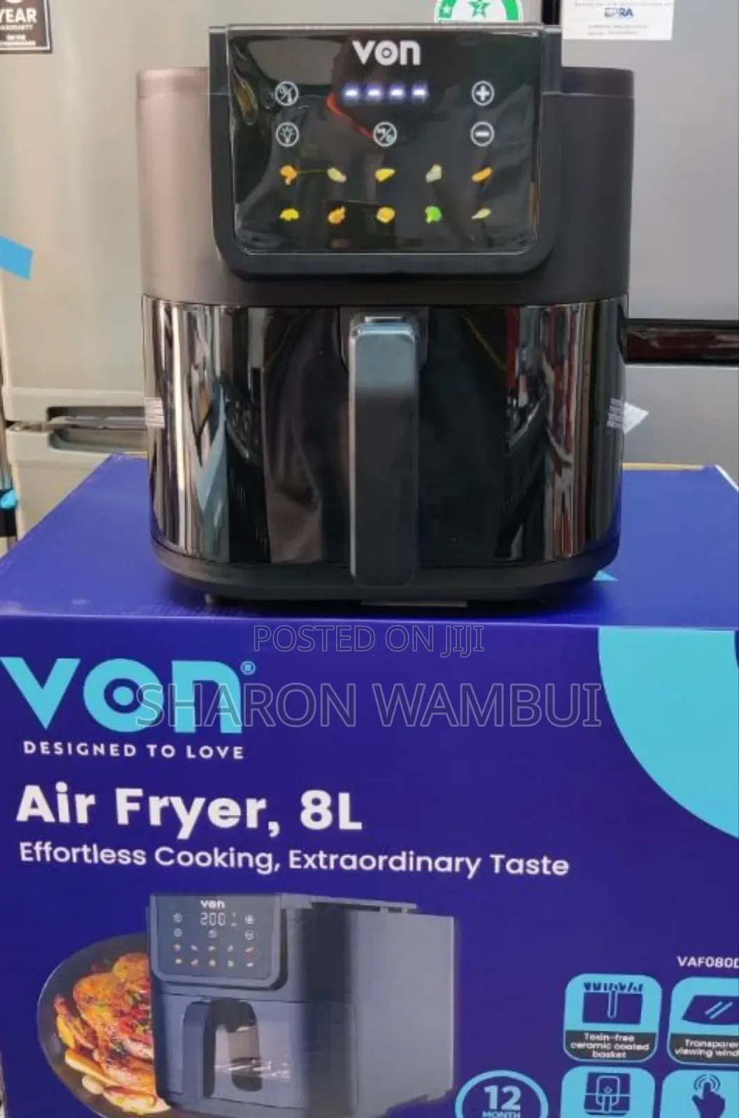 New Quality Von Air Fryer 8l Digital Slim Design/8l Digital Air Fryer
