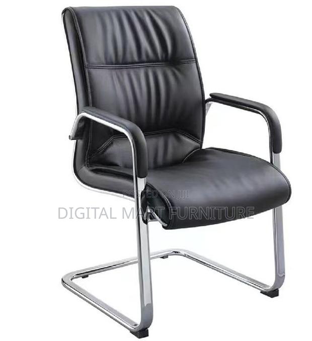 Black Chrome Executives Swivel Chair - thumbnail 3