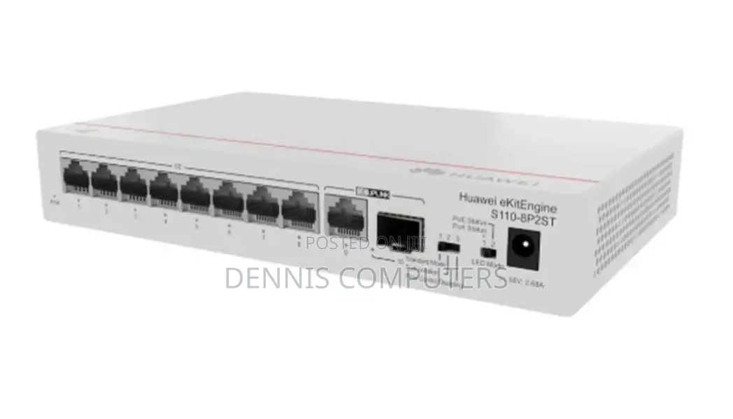 S110-8p2st (8*Base-T Ports, Poe+, 1*Ge SFP Port, 1*10/100/