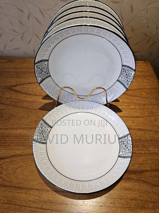 Grey Patches Dinner Plates