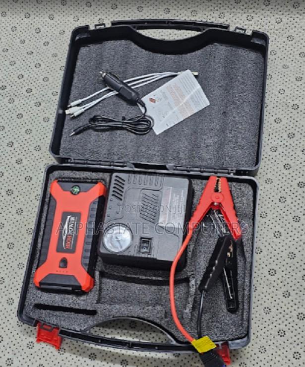 Car Jump Starter With Air Compressor – Portable Automotive Safety Kit
