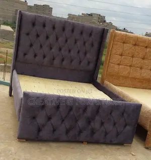 Classic Grey Fabric Bed