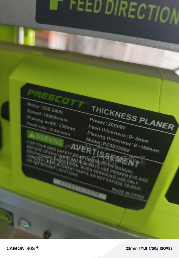 Prescott Thickness Planer 13" - thumbnail 2