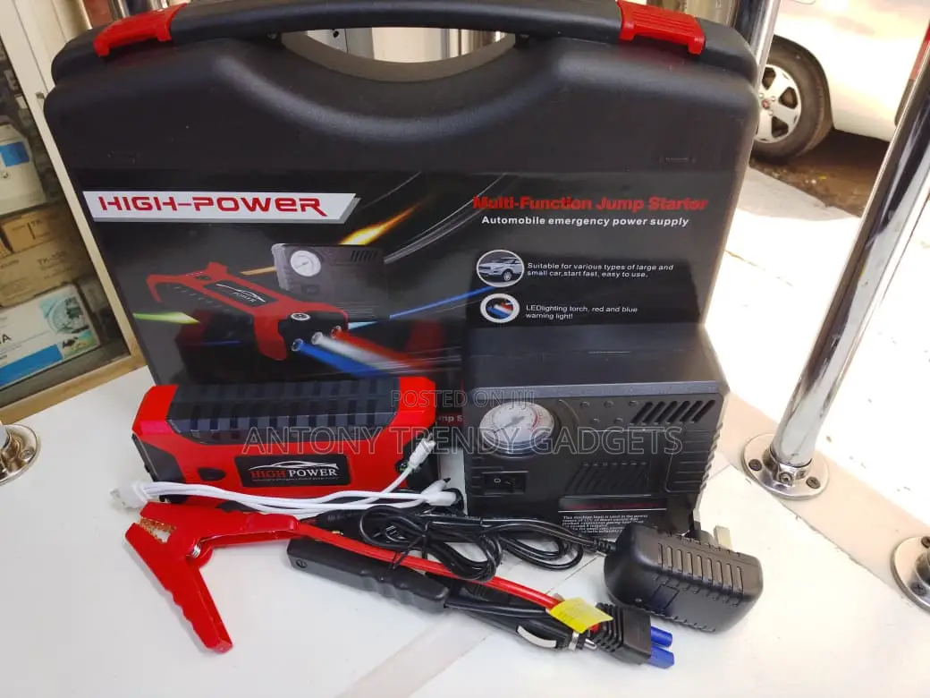 High Power Portable Car Jump Starter With Air Compressor