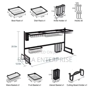 Back in Stockrust Proof Heavy Metallic 85cm Over the Sink Rack