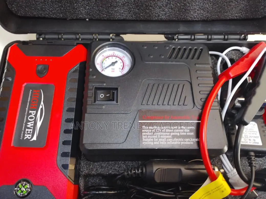 Emergency Car Jump Starter Kit With Led Light & Usb