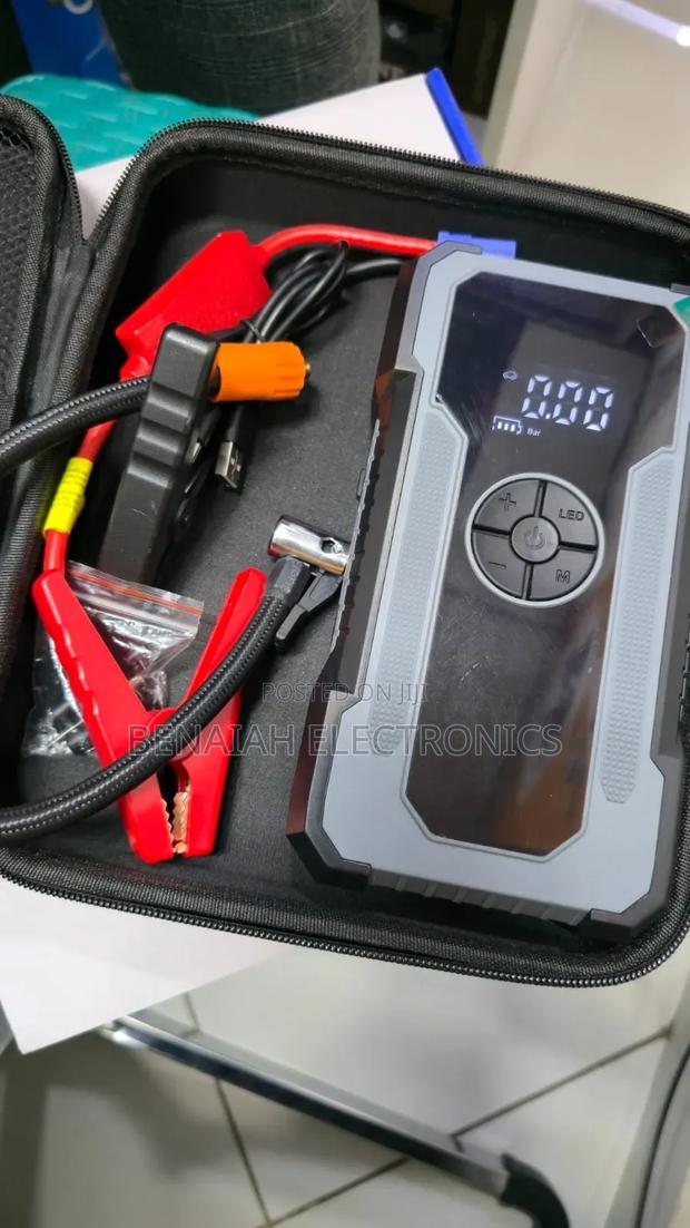 Efficient Car Jumpstarter With Inbuilt Inflator, Led Digital Display