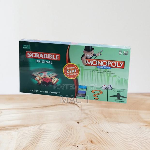 Double Fun Board Game Set – Scrabble Monopoly - main view
