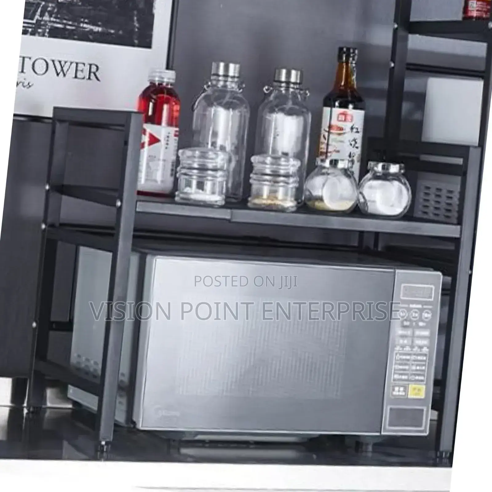 One Layer Metallic Microwave Stand