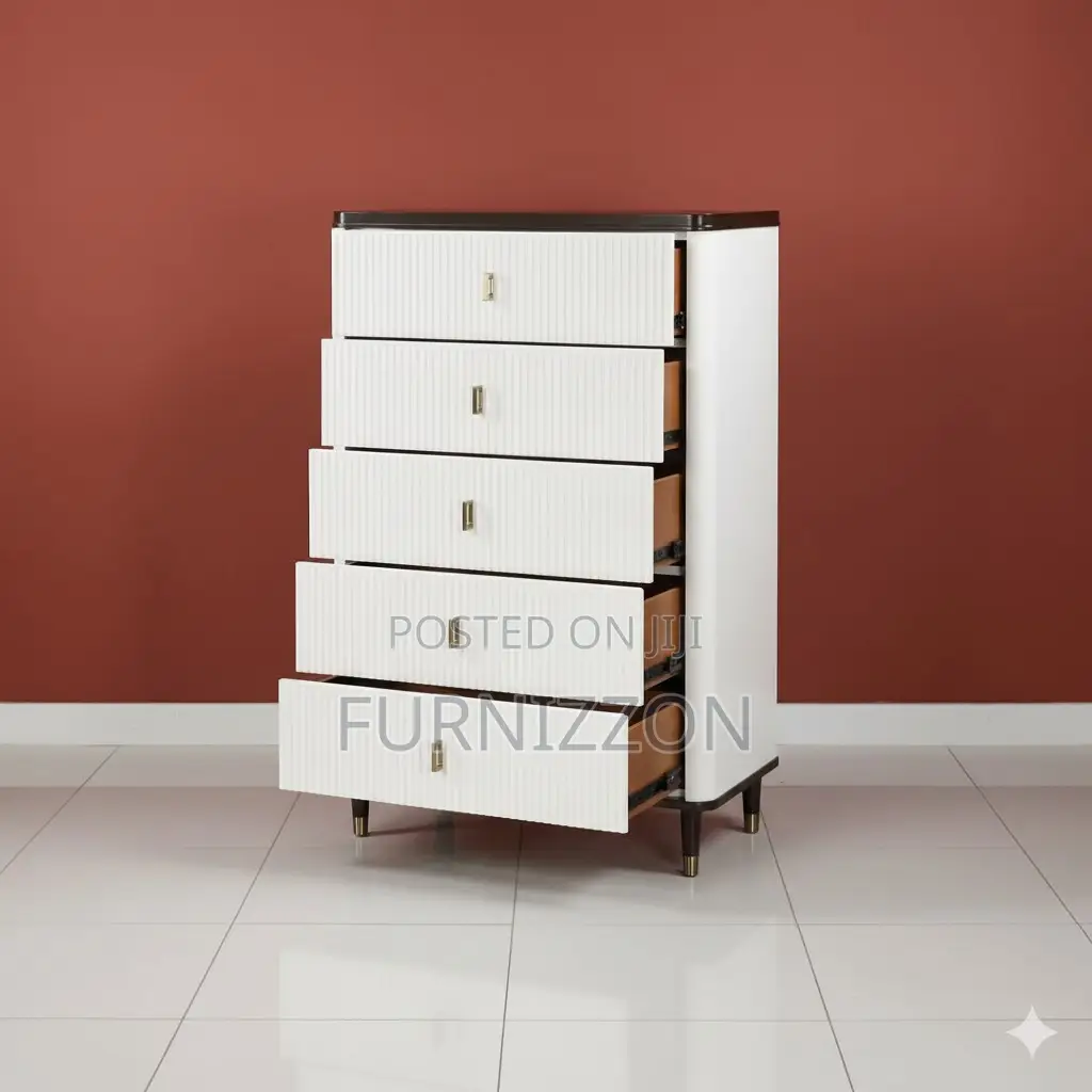 Modern Wooden 5-Drawer Chest