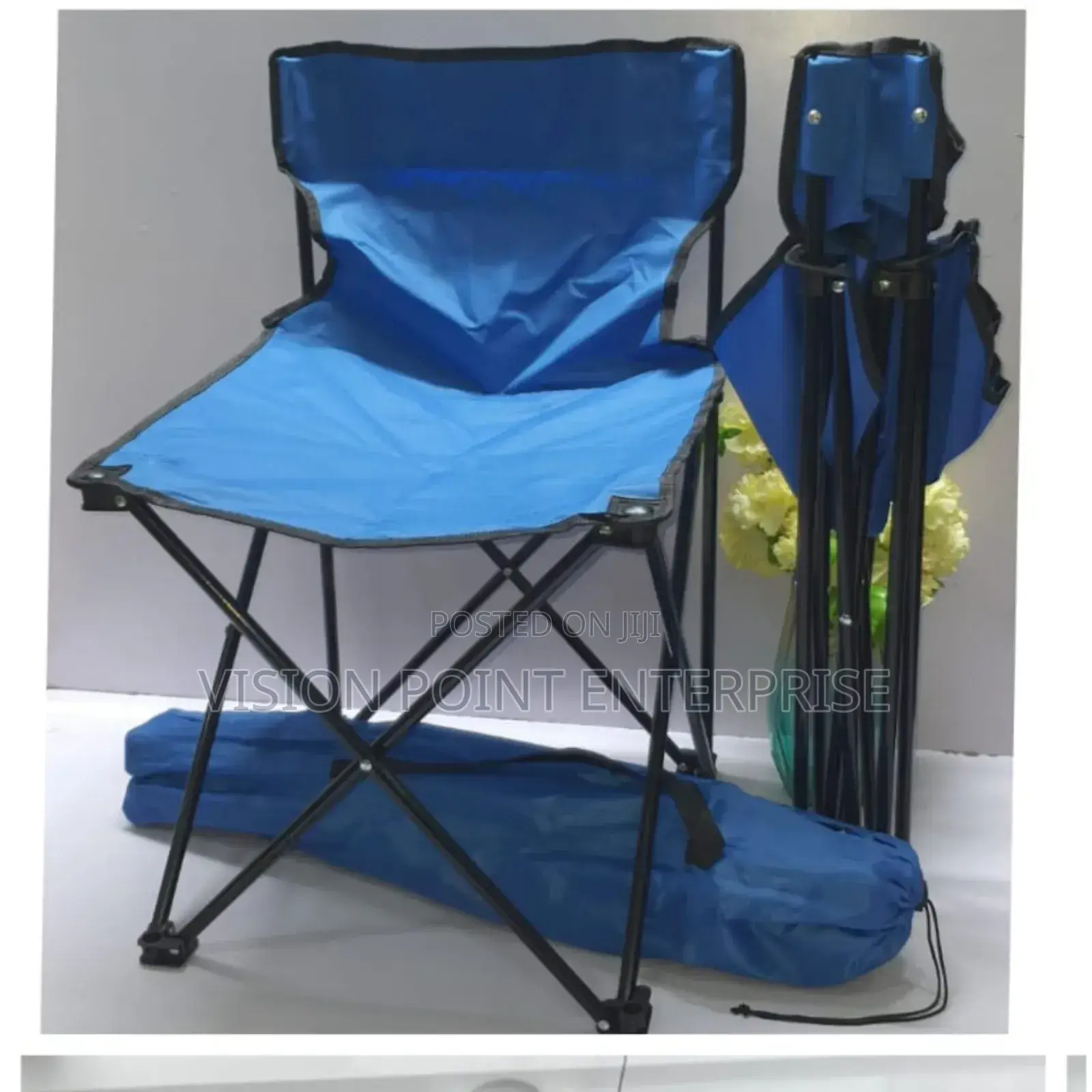 *Fodable Metallic Frame Water Proof Canvas Camping Chair