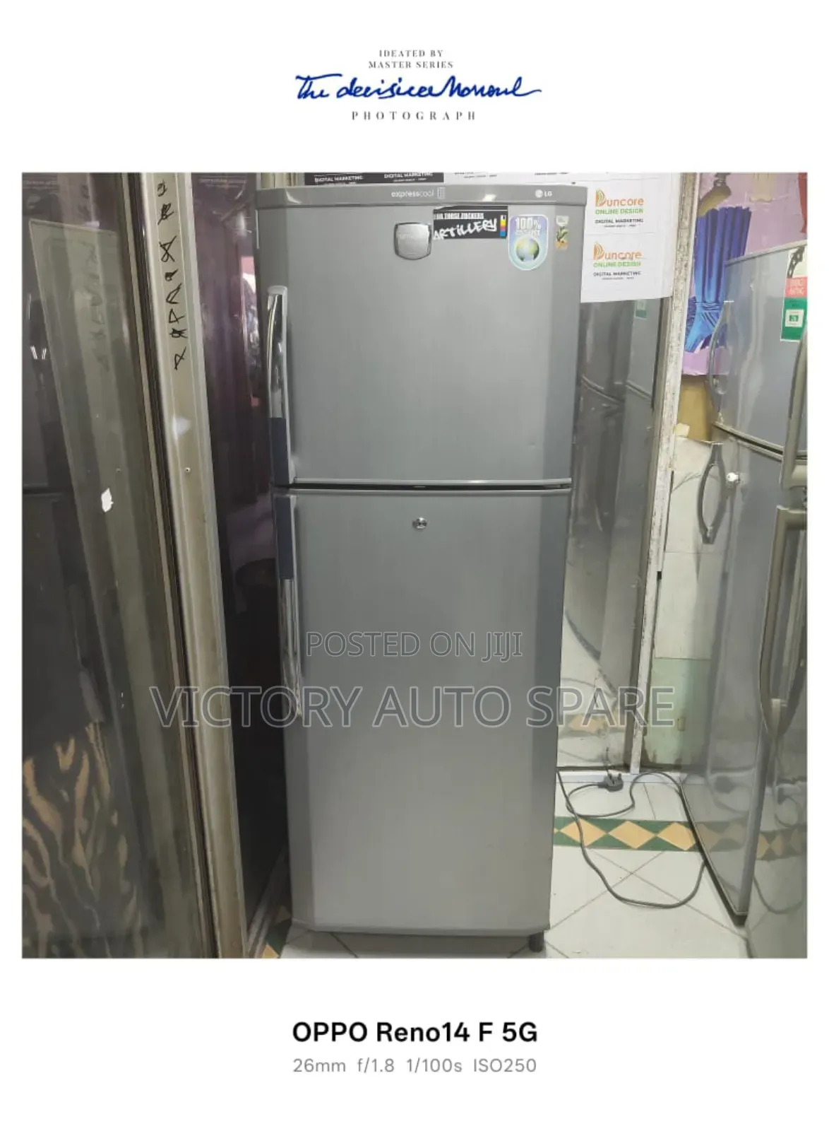 Gray Double Door Fridge